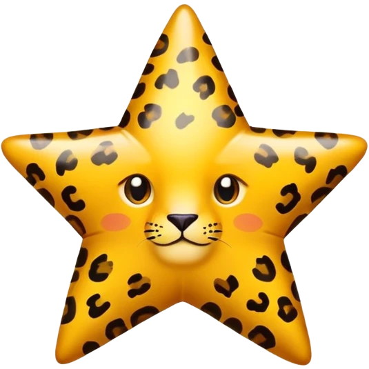 Una estrella con estampado de leopardo  emoji