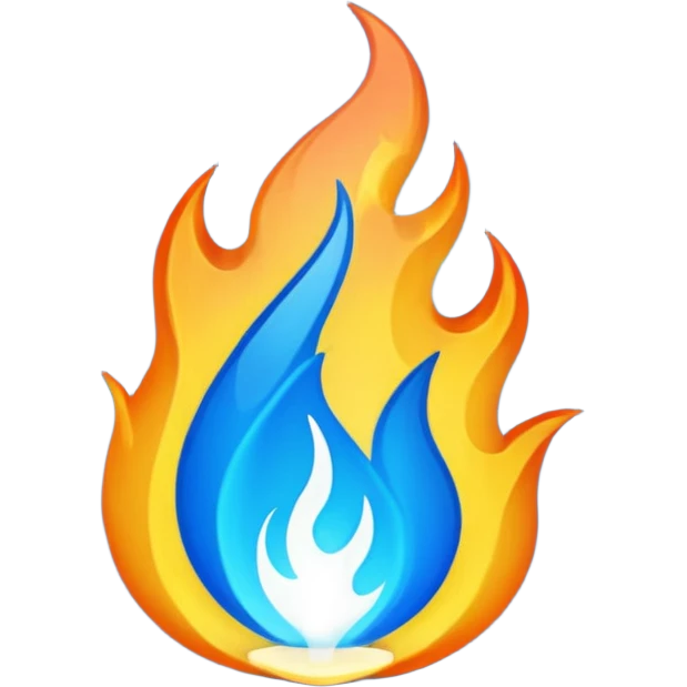 Fuego azul emoji