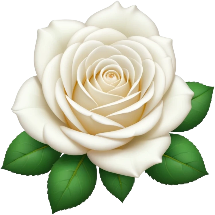 white rose, no green leaves emoji