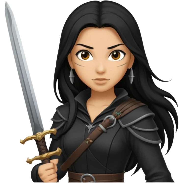 asasin woman with sword emoji