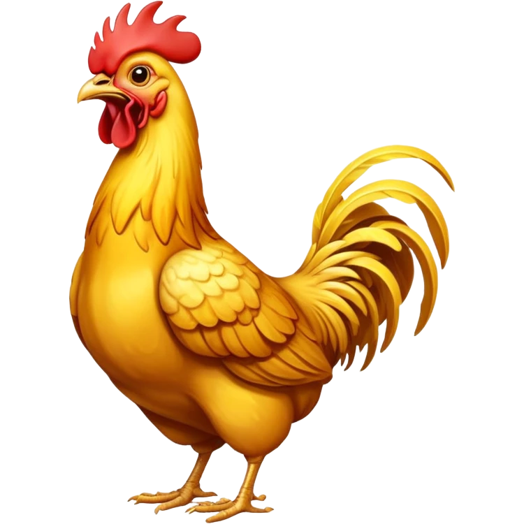 shouting yellow long neck chicken emoji