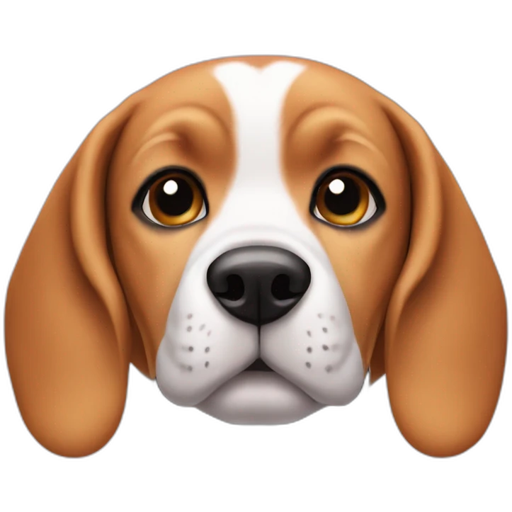 Beagle dog in pink emoji