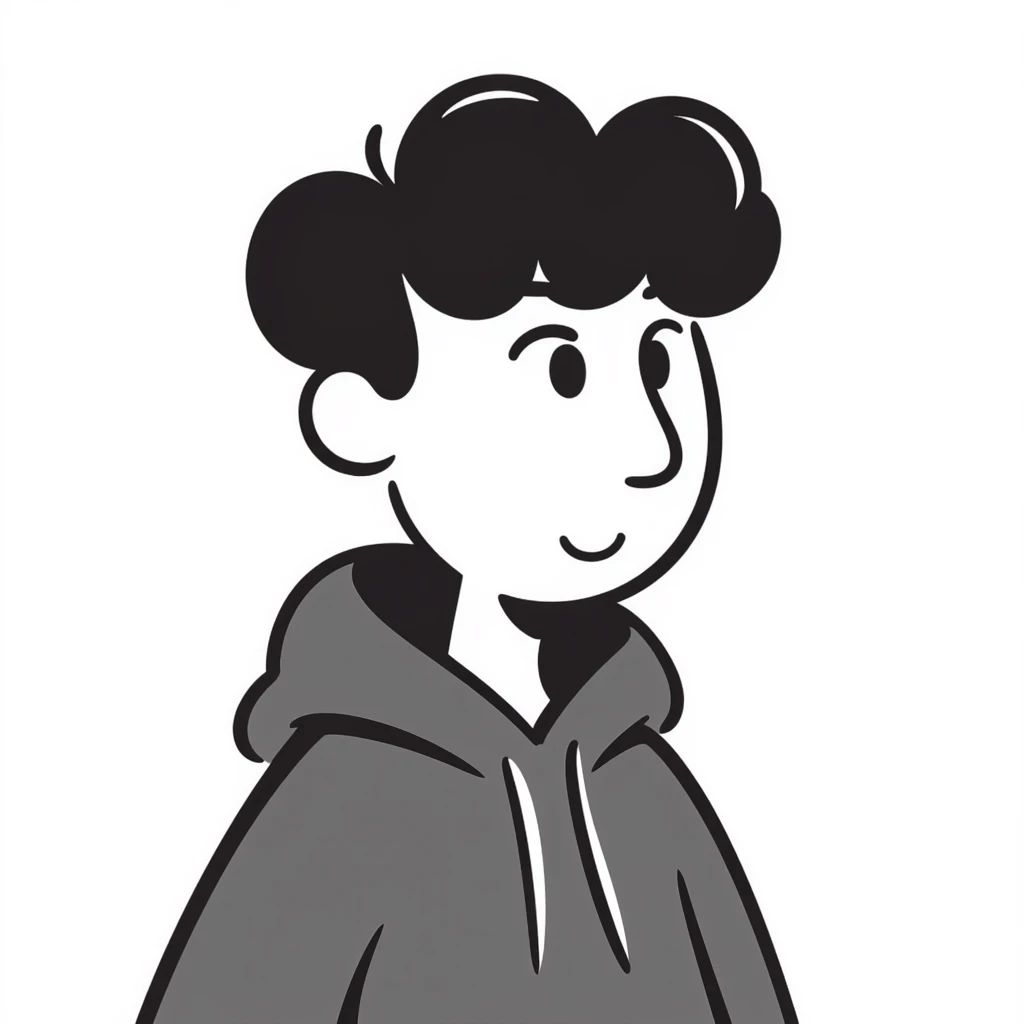 young white guy in a hoodie with wavy hair emoji