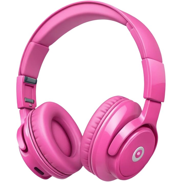 Cute pink headphone  emoji