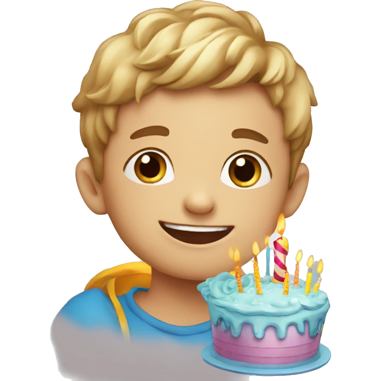 happy birthday little boy celebrating birthday (brother) emoji