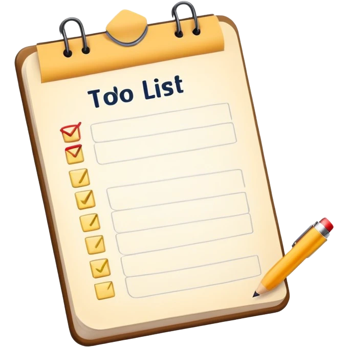 todo list with checkboxes emoji