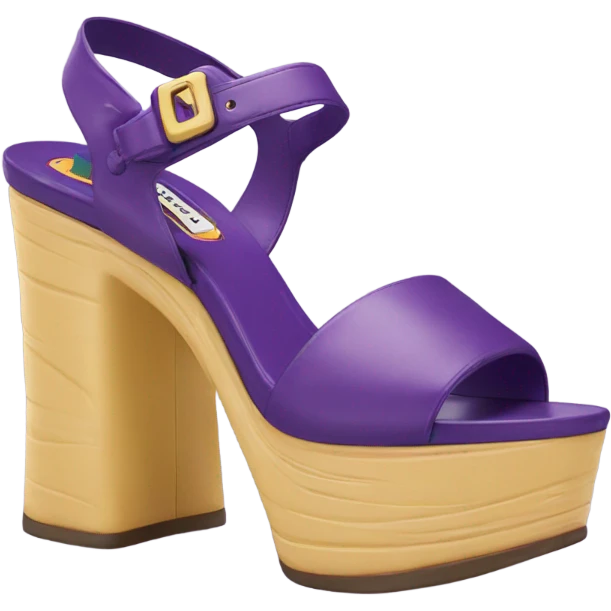 Platform Prada sandals purple emoji