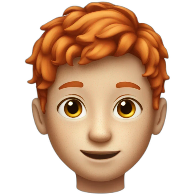 8 year old boy with red hair and freckles emoji