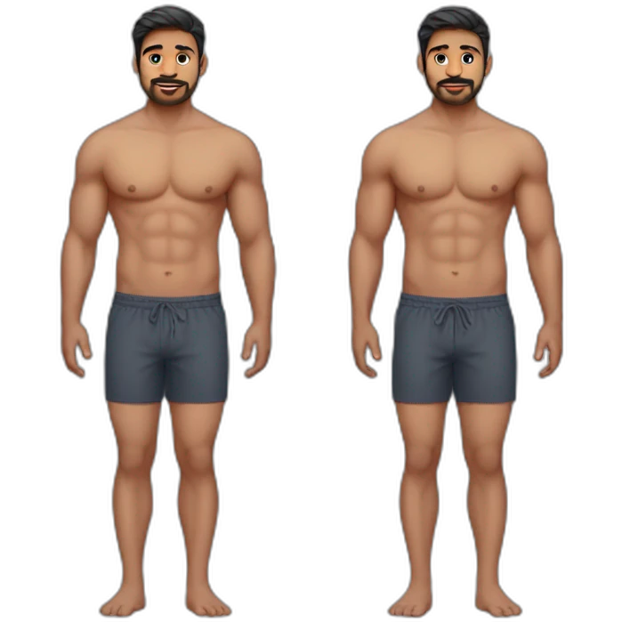 indian male model who has 100kg weight emoji