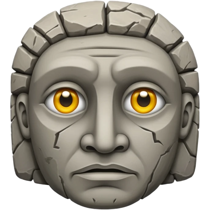 stone idol face  emoji