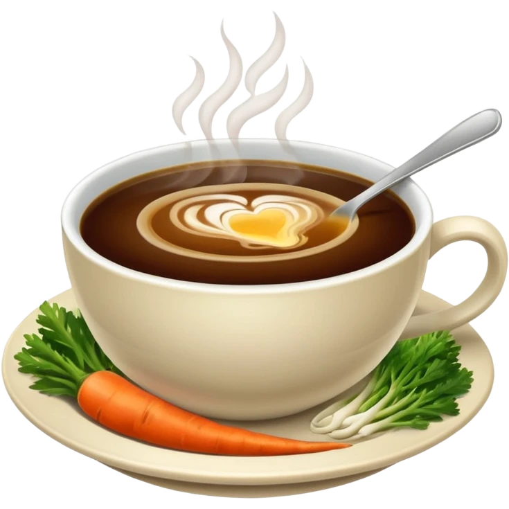 Broth, coffee emoji