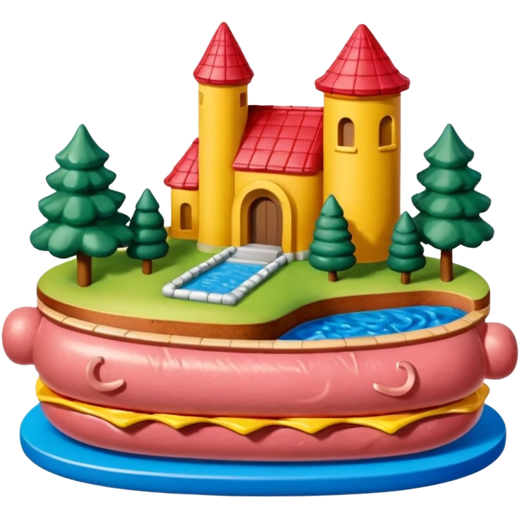  SPAM meat jeff koons style sculpture art french landscape  emoji