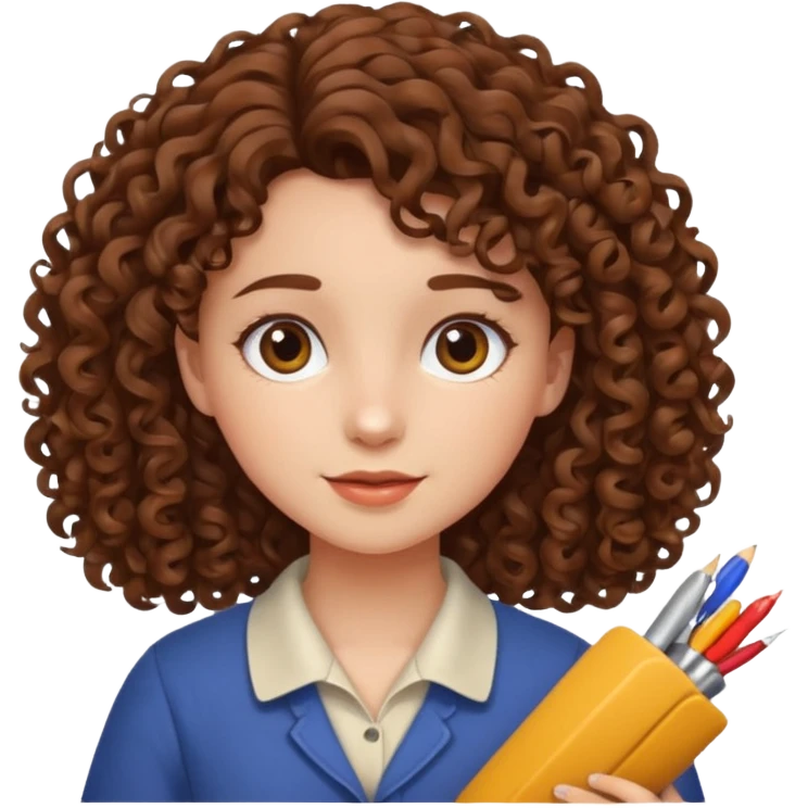 girl with curly brown hair craft emoji