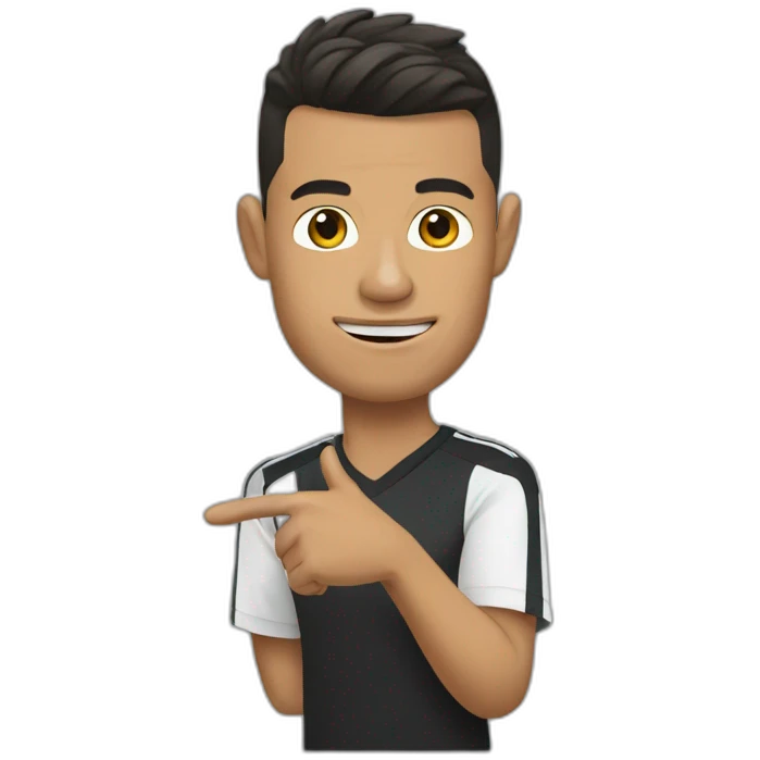 ronaldo with hand gestures  emoji