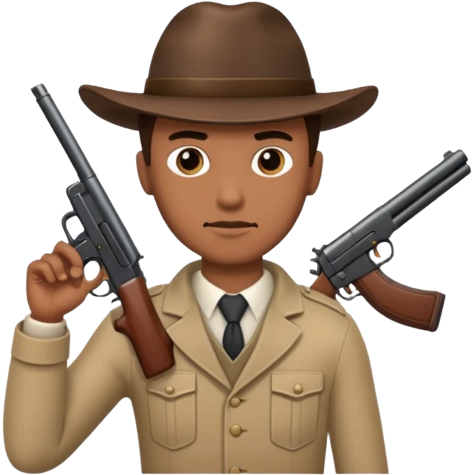 Man holding a gun emoji