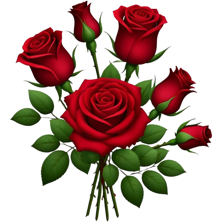 Bouquet of dark red roses emoji