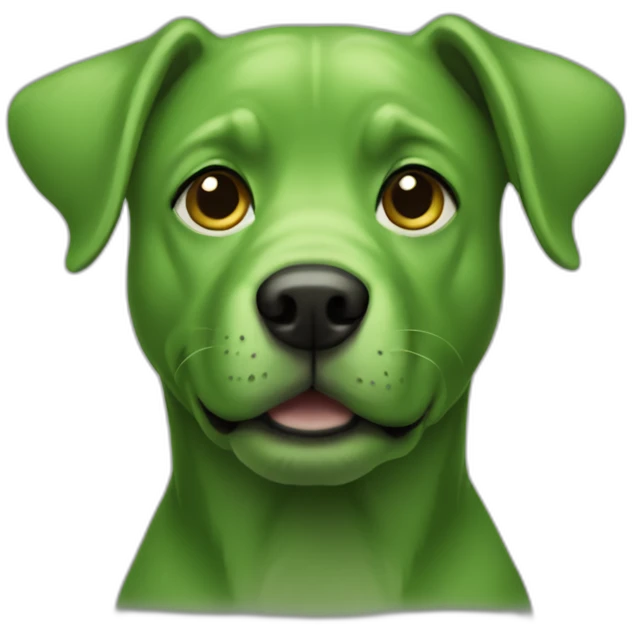 Green-dog emoji