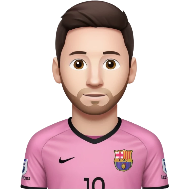 create an emoji of a pink football shirt that has MESSI 10 written on the back of it - the writing should be black emoji
