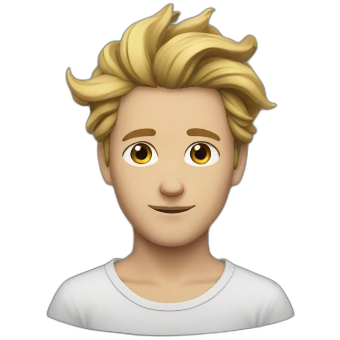 isak with long hairs emoji