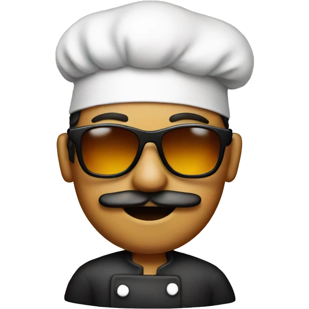Chef with sunglasses  emoji