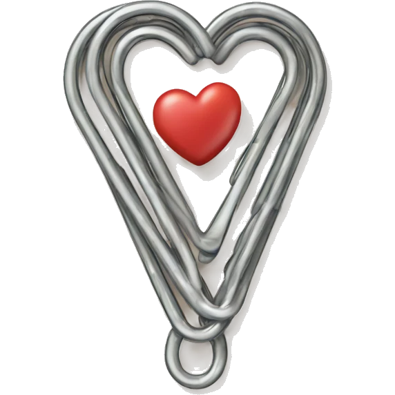 paper clip heart  emoji