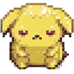 Pompompurin simple and cute pixel art emoji