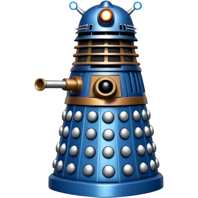 dalek silver, blue and bronze emoji