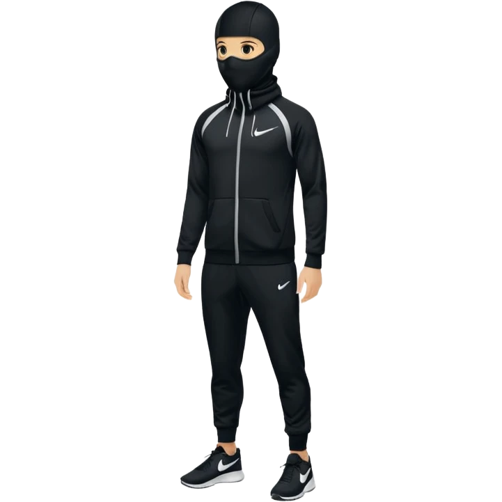 nike tech tracksuit clothing and baclava, ()no person emoji