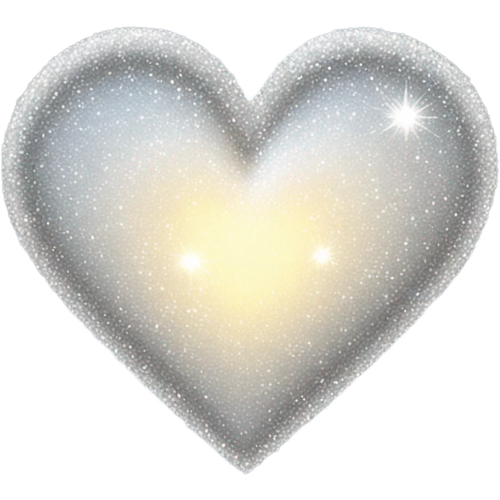 Silver sparkling heart emoji