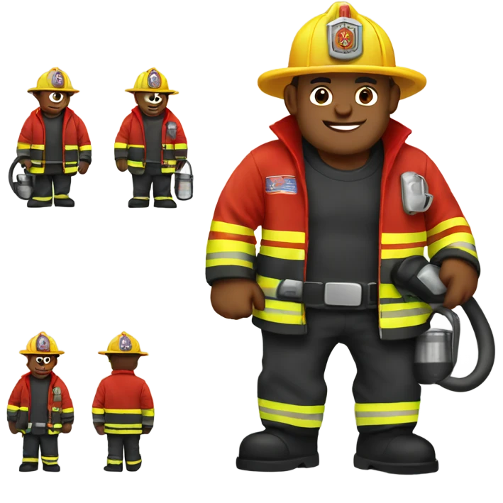 Line of firemen emoji