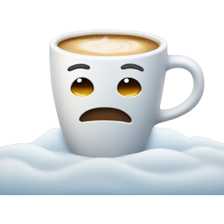 Coffee cup in a snow emoji