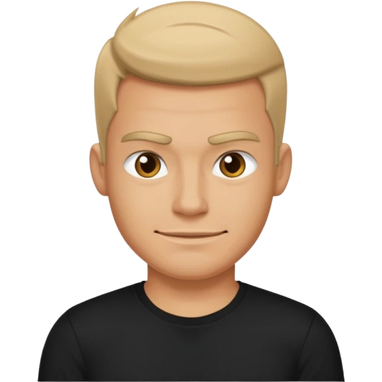 An arrogant guy in a black t-shirt  emoji