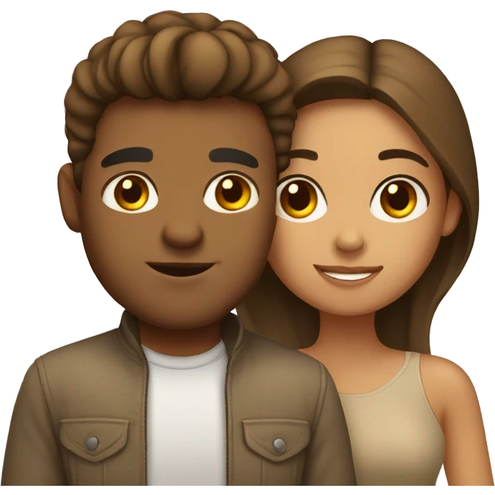 Mexican girl with light brown boyfriend emoji