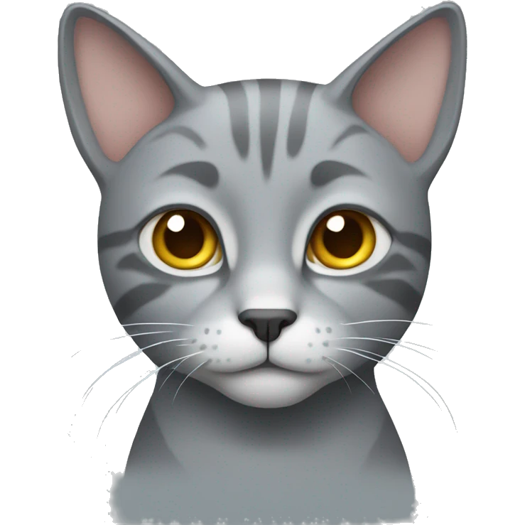 Gray cat emoji