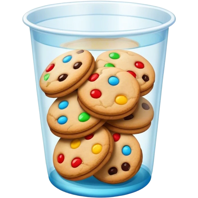 small plastic cup with cookies   emoji