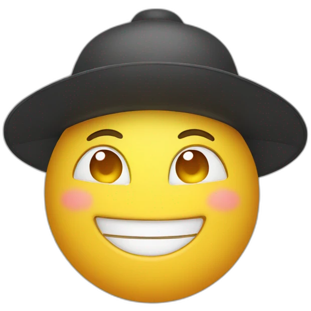 Chinese smiling with chinese hat emoji