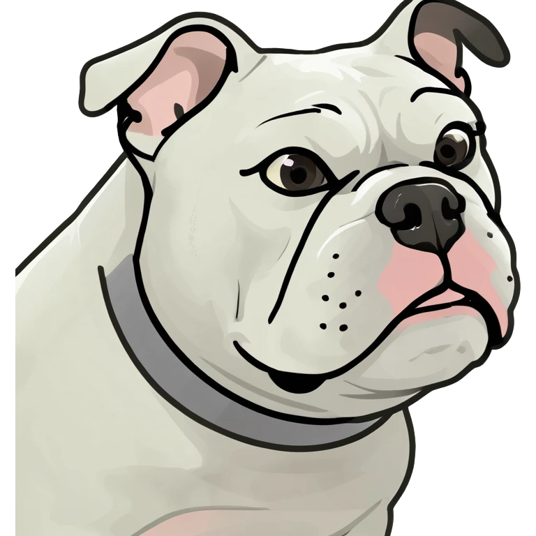 Bulldog branco  emoji