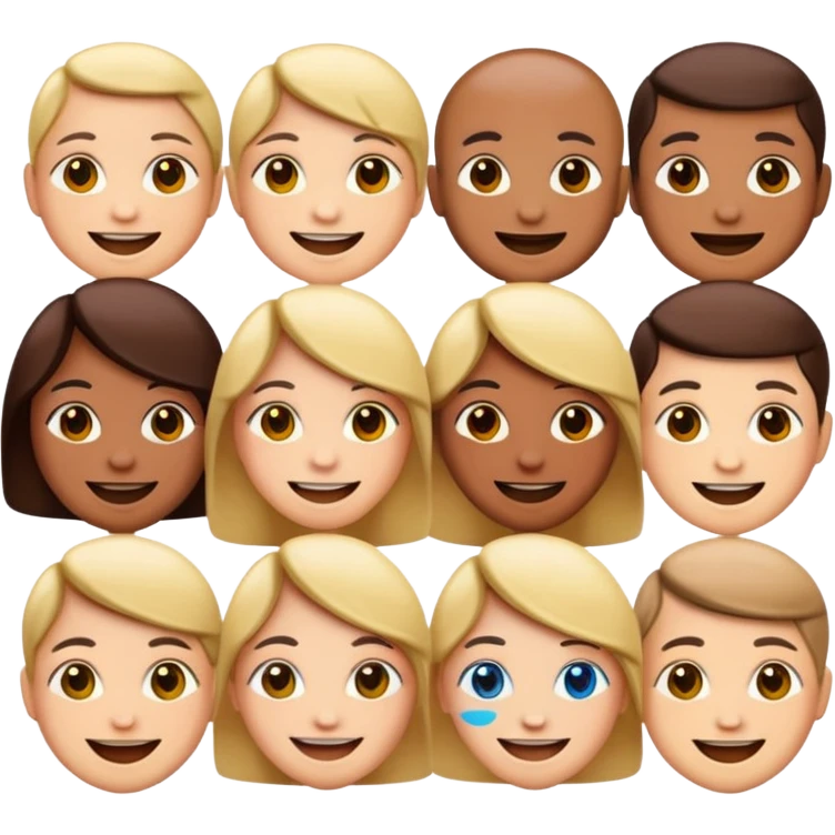 صورة مكونة من مجموعة ايموجي متشابهة بينها واحد مختلف صورة أبعادها 1080*1920 emoji