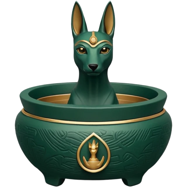 Shallow Anubis bonsai pot  emoji