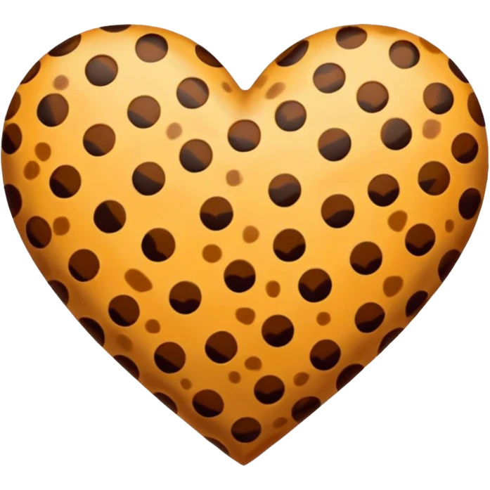 Cheetah print heart emoji emoji
