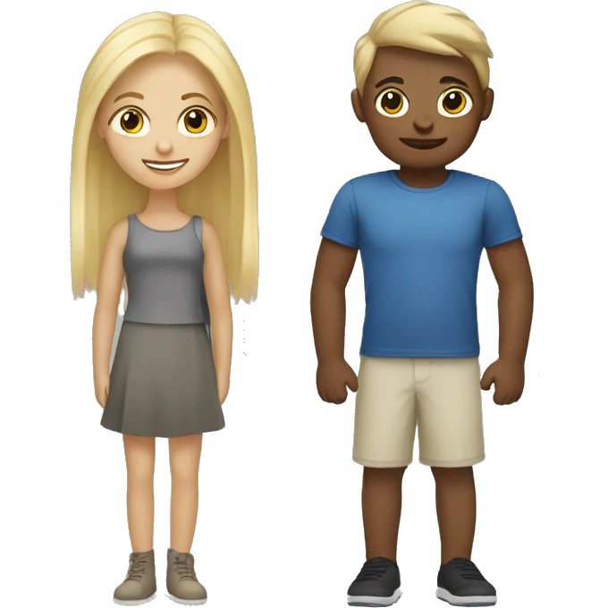 blonde girl and three komyak emoji