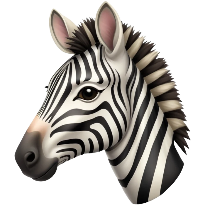 zebra with human facial features looking to the side emoji