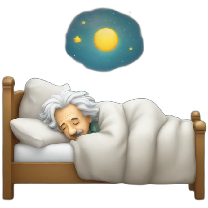 Einstein sleeping emoji