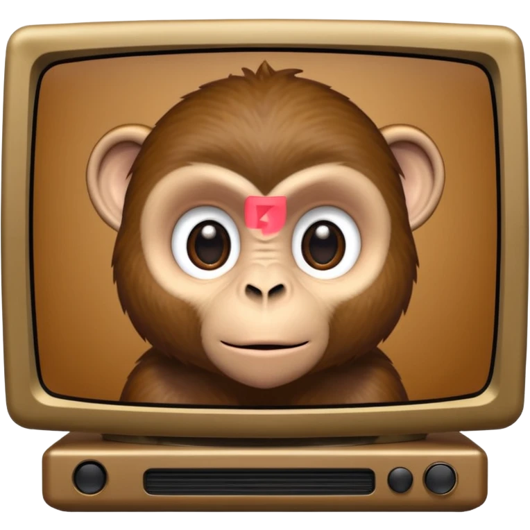 monkey watching TV emoji