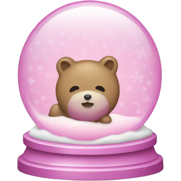 pink snow globe  emoji