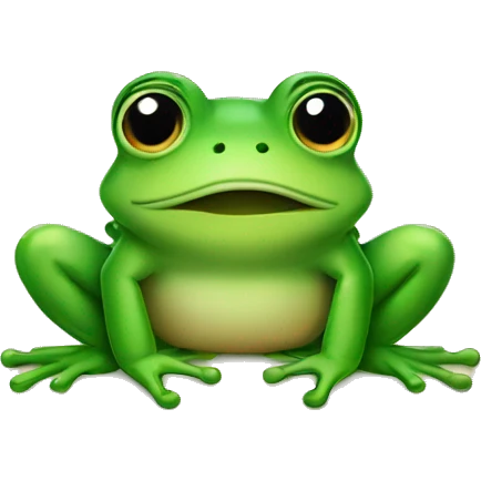 Cute frog emoji
