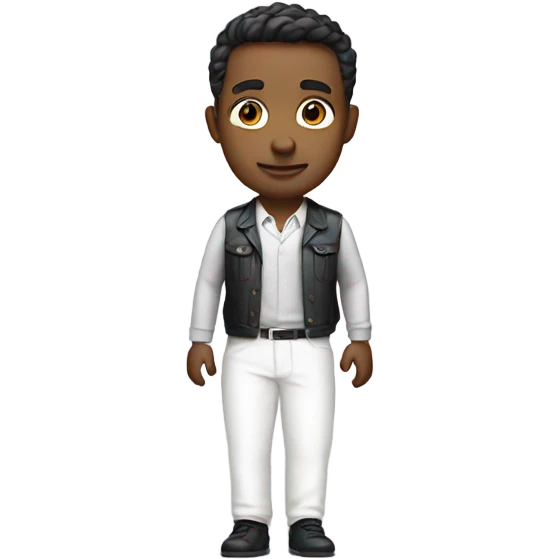 man wearing a white skirt emoji
