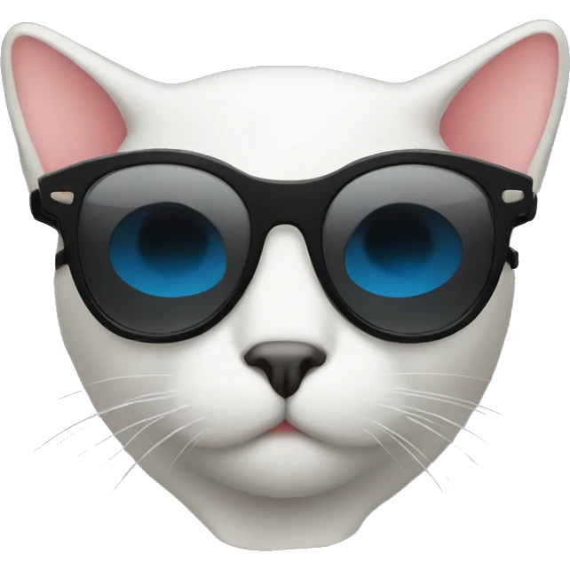 Cat black with sunglasses emoji