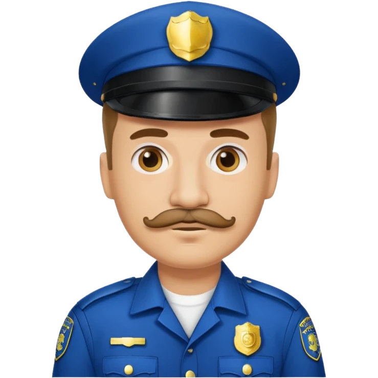 mustaches police emoji