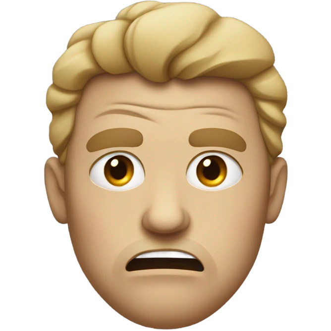 Angry face emoji